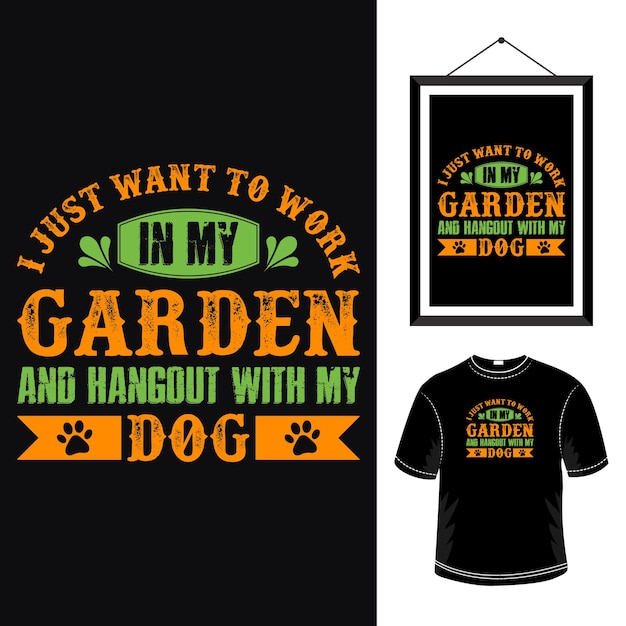 Hund typografie t-shirt design hund moderne zitat designvorlage