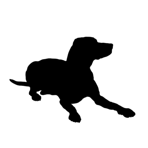 Hunde-Silhouette Hunde-Rassen-Logo Hund-Monogramm Hund-Gesichts-Vektor Hund sitzend liegend Vizsla