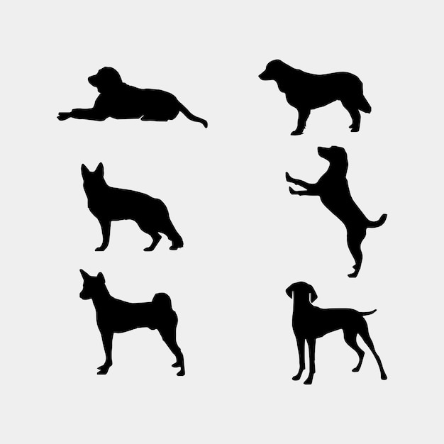 Hunde-Silhouette-Sammlung