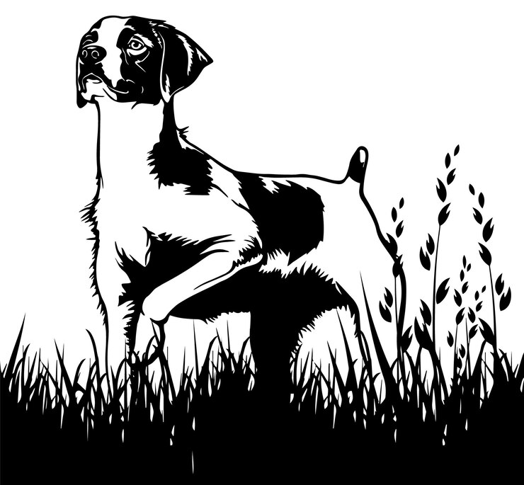 Vektor hunde-silhouette-vektorkunstdesign