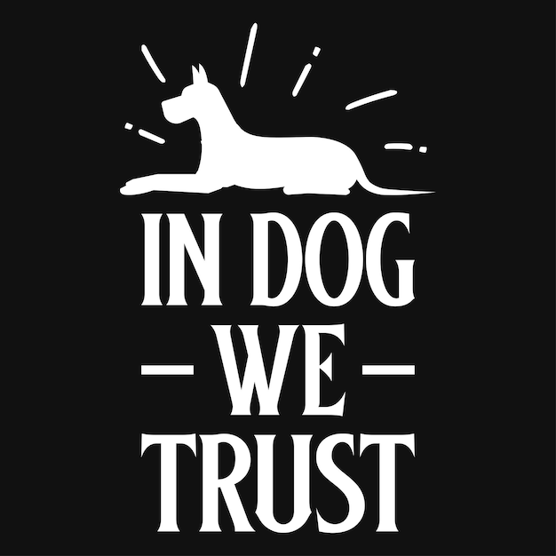 Vektor hunde-t-shirt-design mit typografie