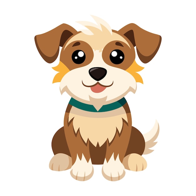 Hunde-Vektor-Illustration mit weißem Hintergrund