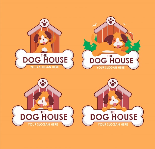 Hundehaus logo maskottchen pack