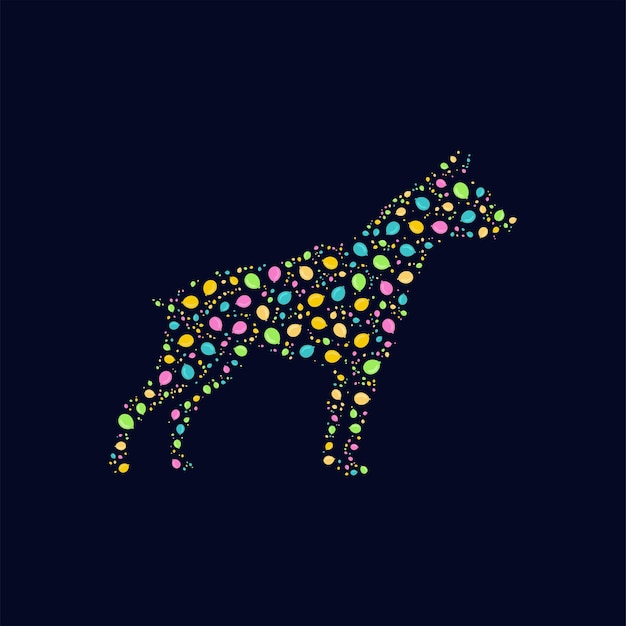 Hundeillustrations-Pop-Art