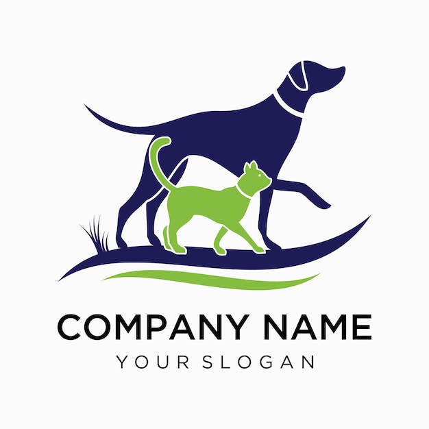 Hundekatze und logo-vektor