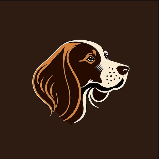 Hundekopf-haustier-symbol - gaming-hundelogo elegantes element für marke - abstrakte symbolsymbole