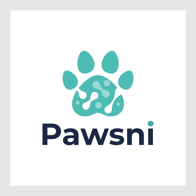 Hundepfote charakter logo design
