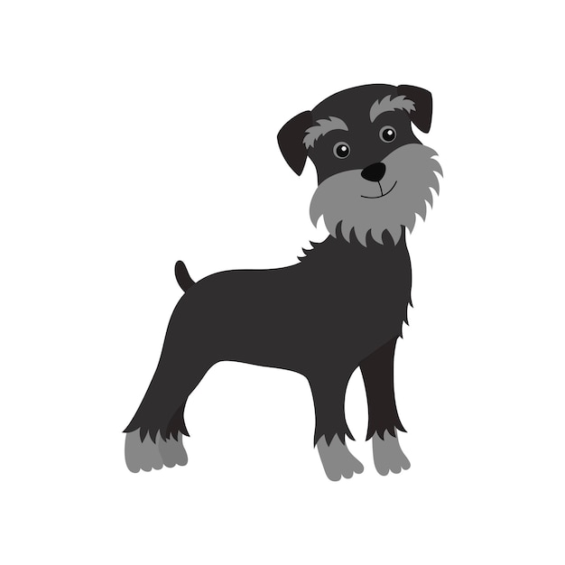 Vektor hundeschnauzer schwarz