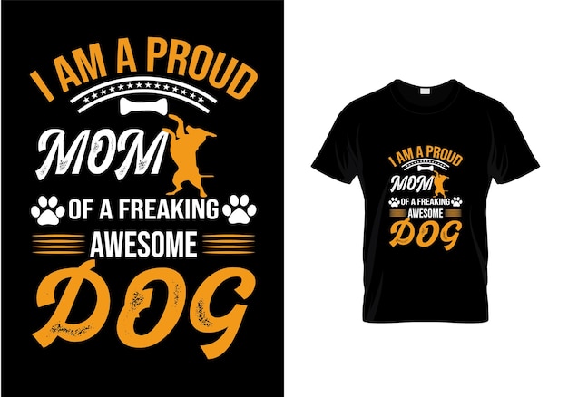 Hundetypografie-t-shirt-design