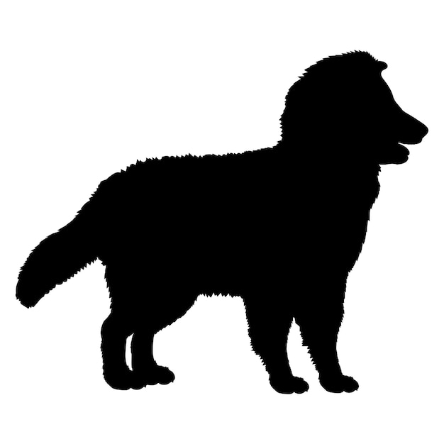 Hundewelpen shetland schäferhund silhouette baby hund silhouette welpe