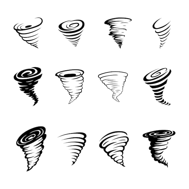 Hurricane-Silhouette-Sammlung