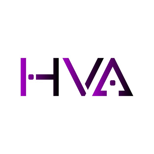 HVA-Logo-Monogramm Anfangs-Branding-Buchstaben-Moderne minimalistische Typografie-Symbol-Design