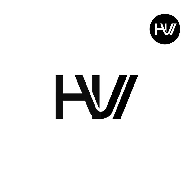 Vektor hvi-letter-monogramm-logo-design