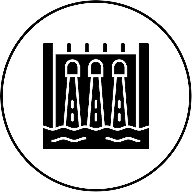 Vektor hydroelektrisches symbol