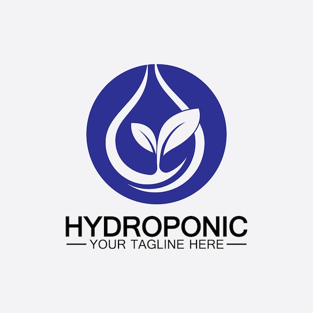 Hydroponisches logo-vektorsymbol-illustrationsdesign