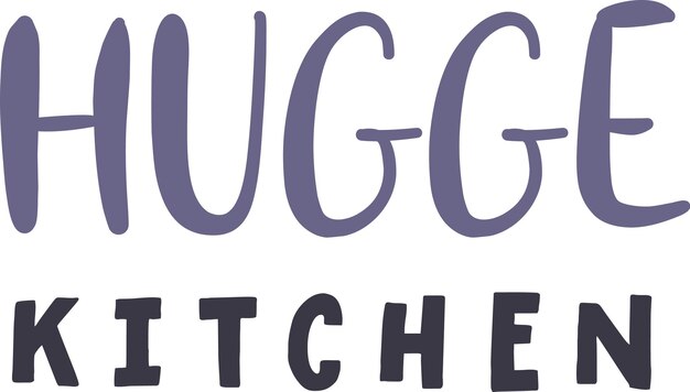 Vektor hygge-küchen-aufkleber mit buchstaben