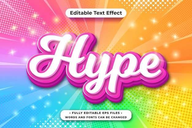 Hype bearbeitbarer texteffekt