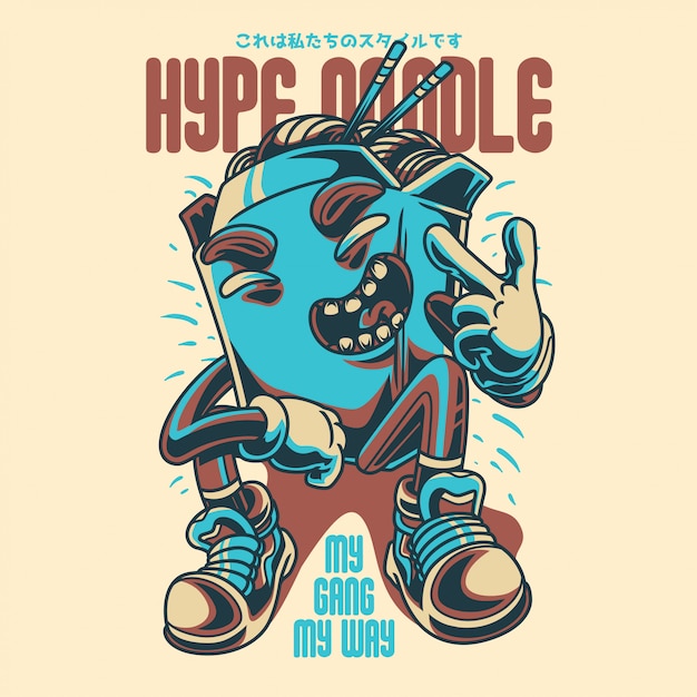 Hype-nudel-illustration