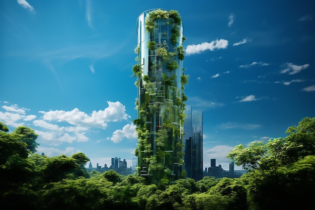 Hyperrealistische Konzeptkunst der großen futuristischen Stadt brutalistische Architektur Mitte des Jahrhunderts Futurismus Ruinen