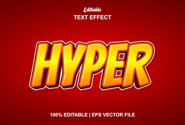 Hypertext-Effekt mit orangefarbenem Grafikstil und bearbeitbar