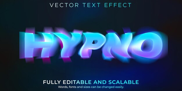 Hypno-Texteffekt, editierbare Bewegung und Vertigo-Textstil