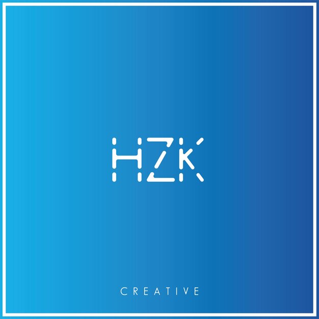 Vektor hzk premium vector latter logo design kreatives logo vektor illustration logo kreatives monogramm