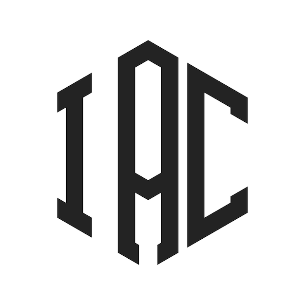 IAC-Logo-Design Anfangsbuchstaben IAC-Monogramm-Logo in sechseckiger Form