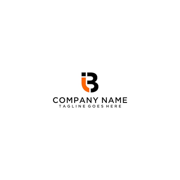 Ib- oder bi-buchstaben mit kreativen kombinationen für ihr logodesign