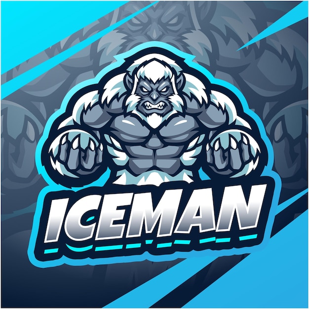 Iceman esport-maskottchen-logo-design