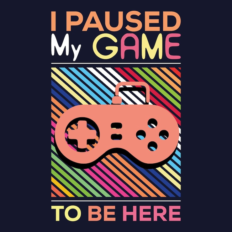 Vektor ich habe mein spiel angehalten, um hier zu sein premium-vektor im retro-t-shirt-design