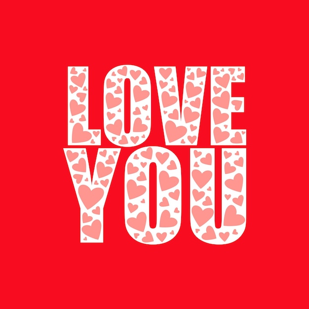 Vektor ich liebe dich, happy valentines day card, schriftart.