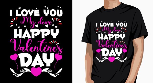 Ich liebe dich mein lieber happy valentines day t-shirt design