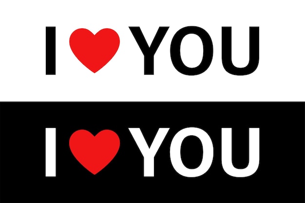 Ich liebe dich Vektor isolierte Phrase. Ich liebe dich mit Herzvektor isoliertem Zeichen für Banner oder Poster. Geometrisches Typografie-Banner-Design. EPS 10