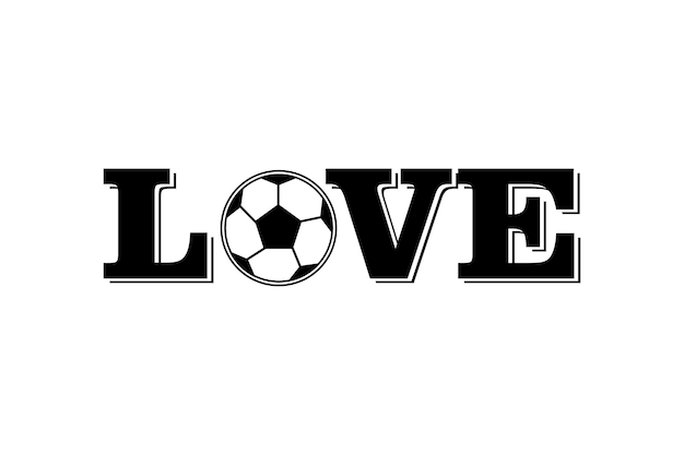 Ich liebe Fußball, Häme für Grußkarten, Logos, Embleme, Banner, Poster