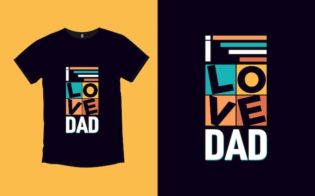 Ich liebe vati-vater-modernes zitat-t-shirt design