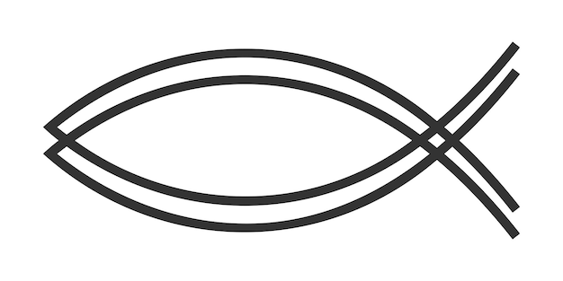 Ichthys-Ikone Jesus-Fisch Bibel-Symbol Geheimnis-Shibboleth im Christentum Religiöses Zeichen