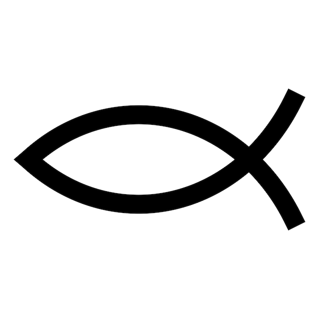 Vektor ichthys mystisches religiöses symbol spirituell