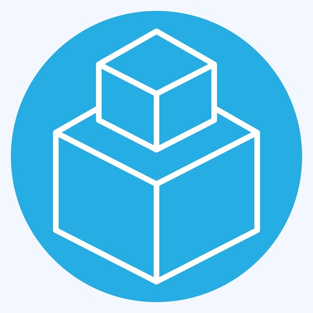 Icon 3D-Modellierung im Zusammenhang mit Creative Concept Symbol blaue Augen Stile einfache Illustration