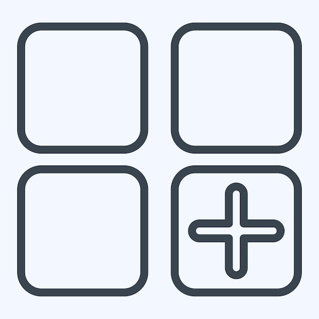 Icon App im Zusammenhang mit Button Download Symbol-Linie-Stil einfache Design-Illustration