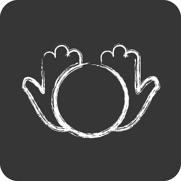 Vektor icon artificial noosphere suitable for education symbol chalk style simple design editable vector