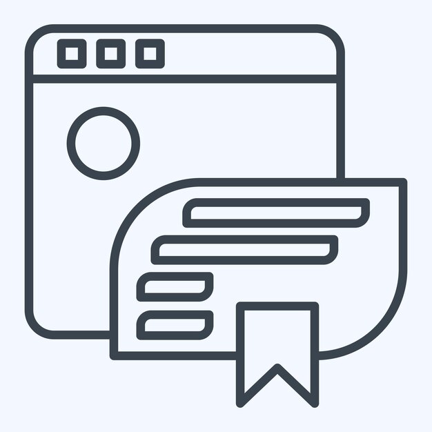 Icon Blogging im Zusammenhang mit Post Office Symbol Linie Stil einfache Illustration