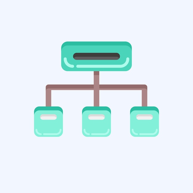 Icon Clustering im Zusammenhang mit maschinellem Lernen Symbol flach Stil bearbeitbar