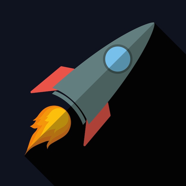 Icon-Design der Rakete