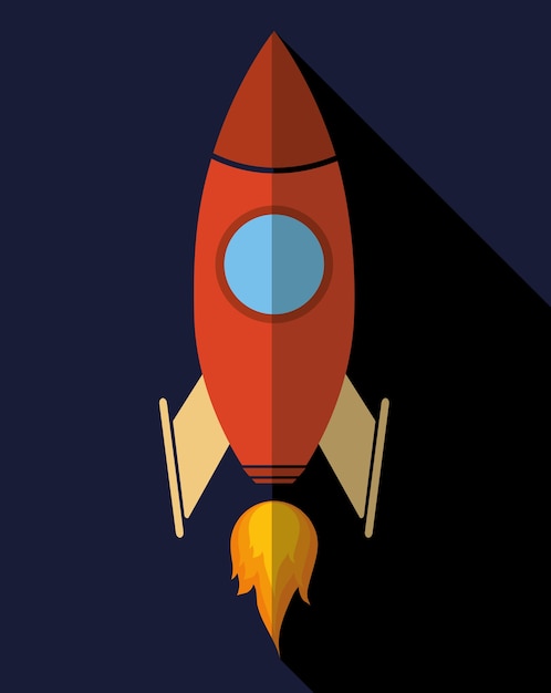 Vektor icon-design der rakete