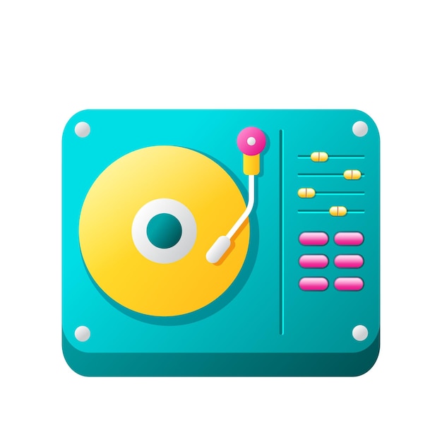 Icon-Design-Illustration des Plattenspielers