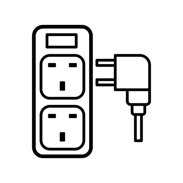Icon-Design-Vektorvorlage für die Steckdose