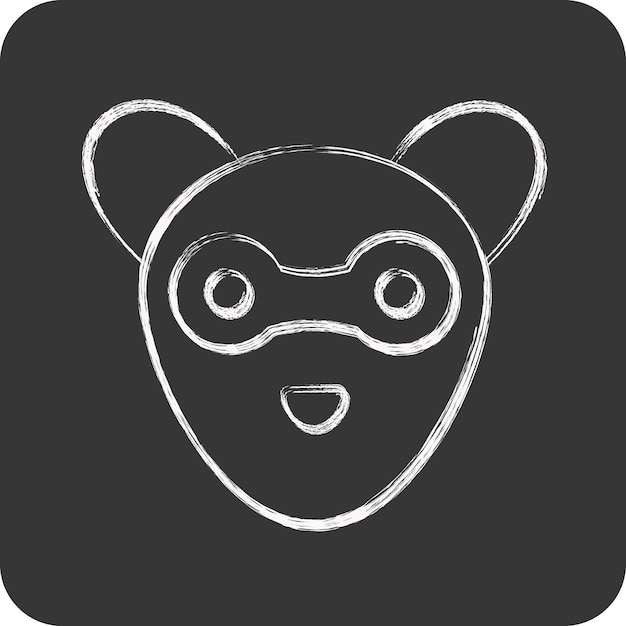 Vektor icon ferret im zusammenhang mit dem animal head-symbol einfaches design bearbeitbare einfache illustration
