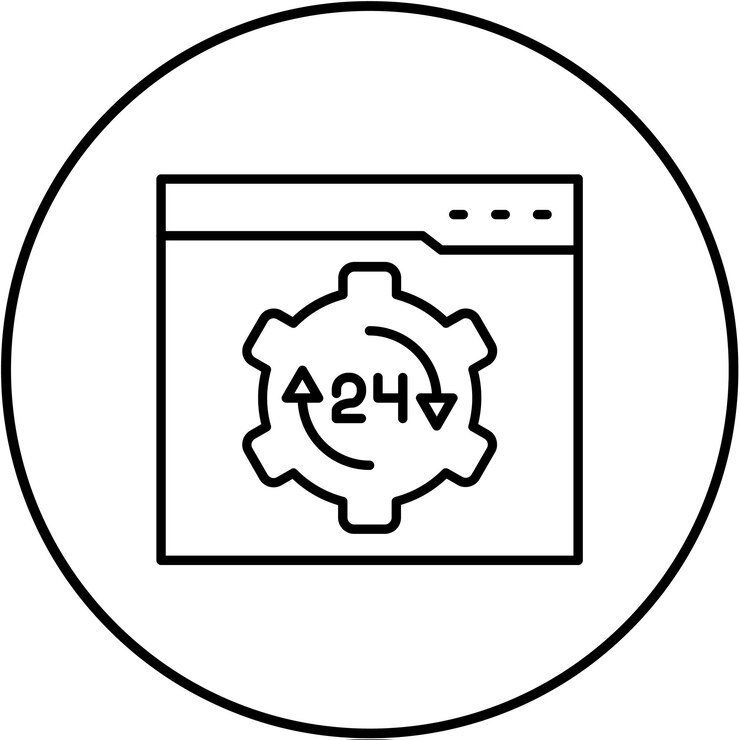 Vektor icon für 24 stunden