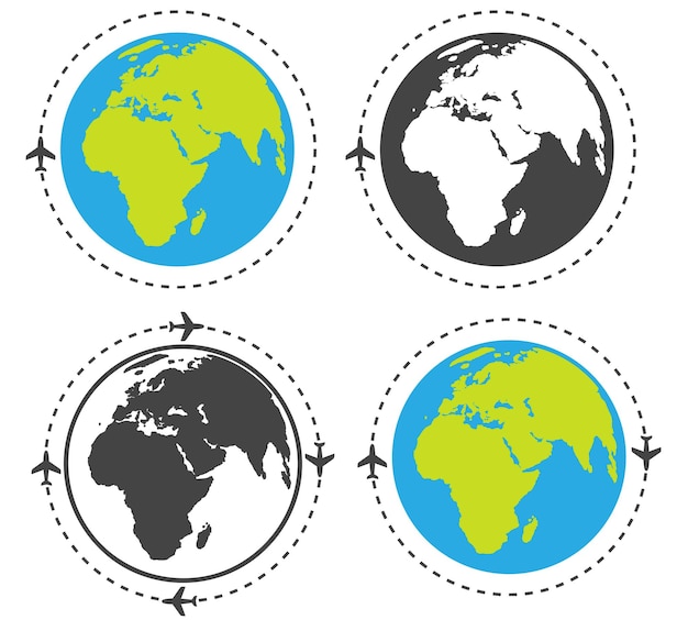 Vektor icon rund um die welt