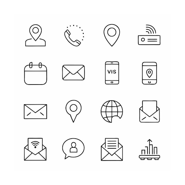 Icon-Satz-Kollektion Vektor-Illustration